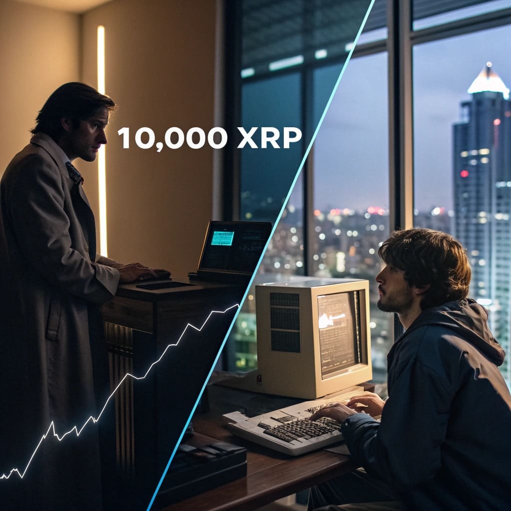 El precio actual de 10,000 XRP frente al pasado.