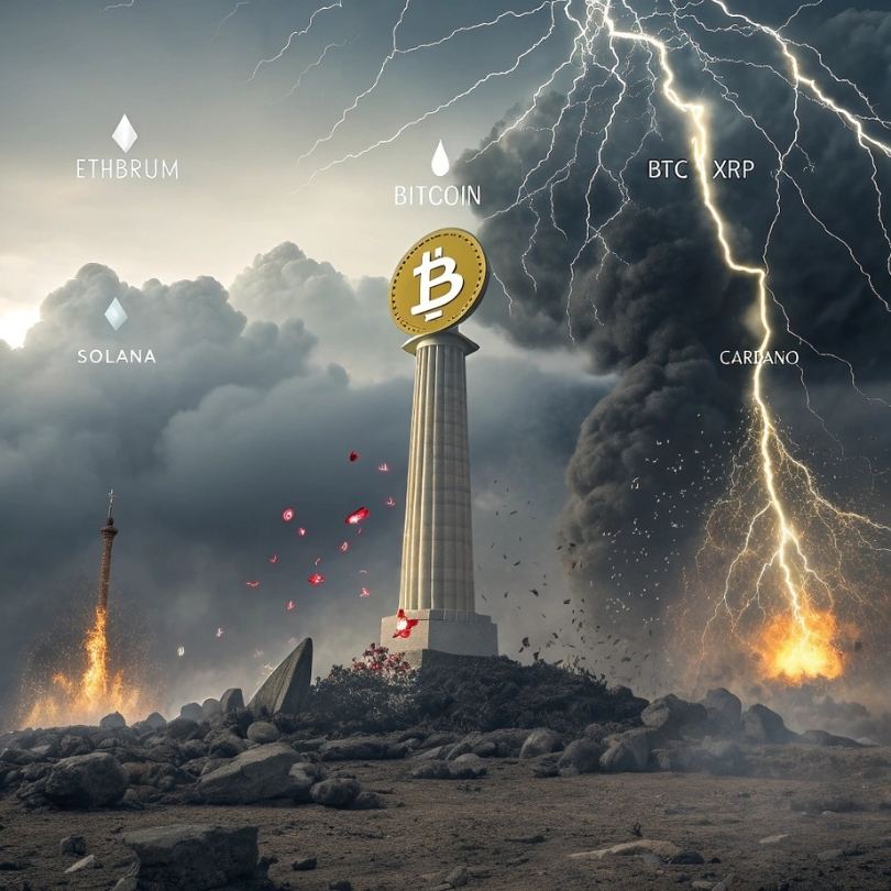 Las criptomonedas caen mientras Bitcoin sube