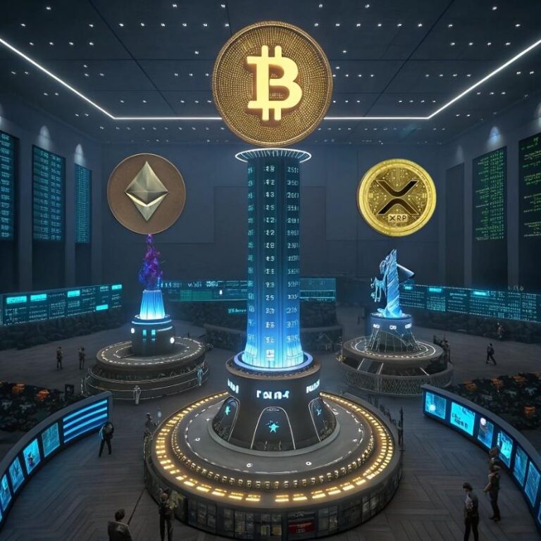 Recuperación de Bitcoin, Ethereum y XRP con más trading